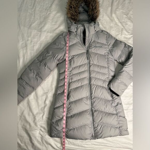 Marmot Montreal Women's 700 Down Puffer Coat - Glacier Grey | Size M - Picture 4 of 13